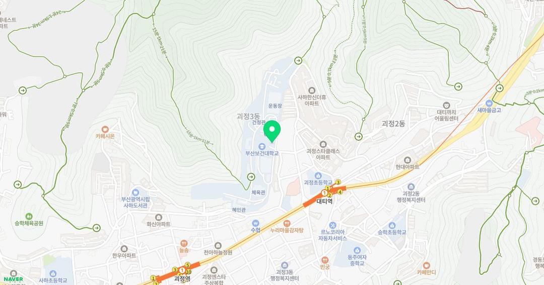 동주대학교부속유치원 위치 지도
