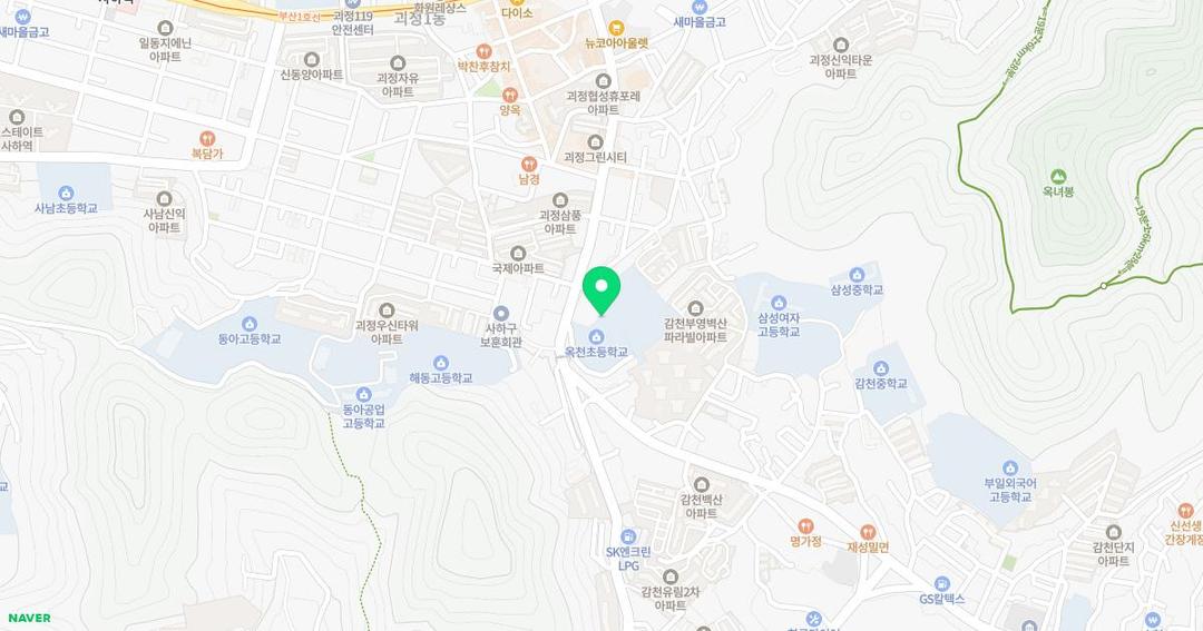 옥천초등학교병설유치원 위치 지도
