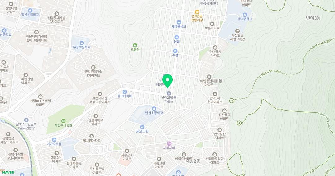 센텀항도유치원 위치 지도