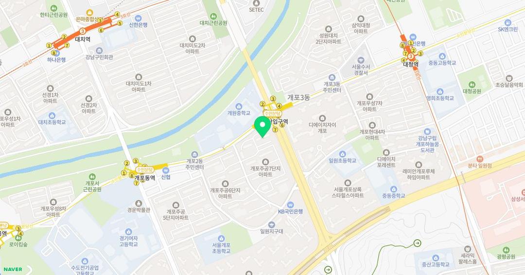 돌샘유치원 위치 지도
