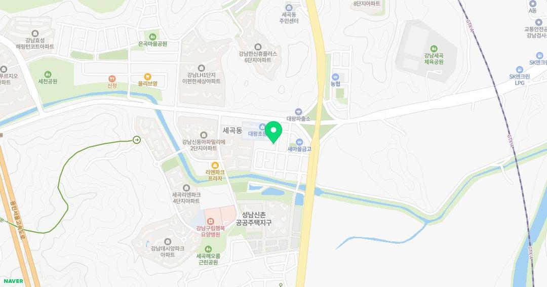 오즈의마법사유치원 위치 지도