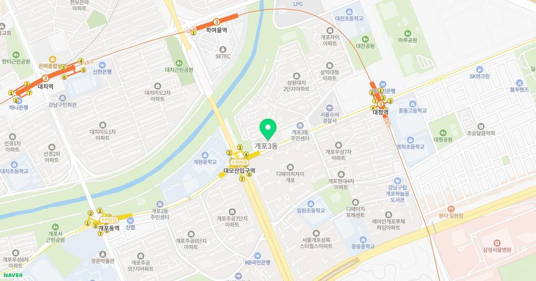 이화유치원 위치 지도
