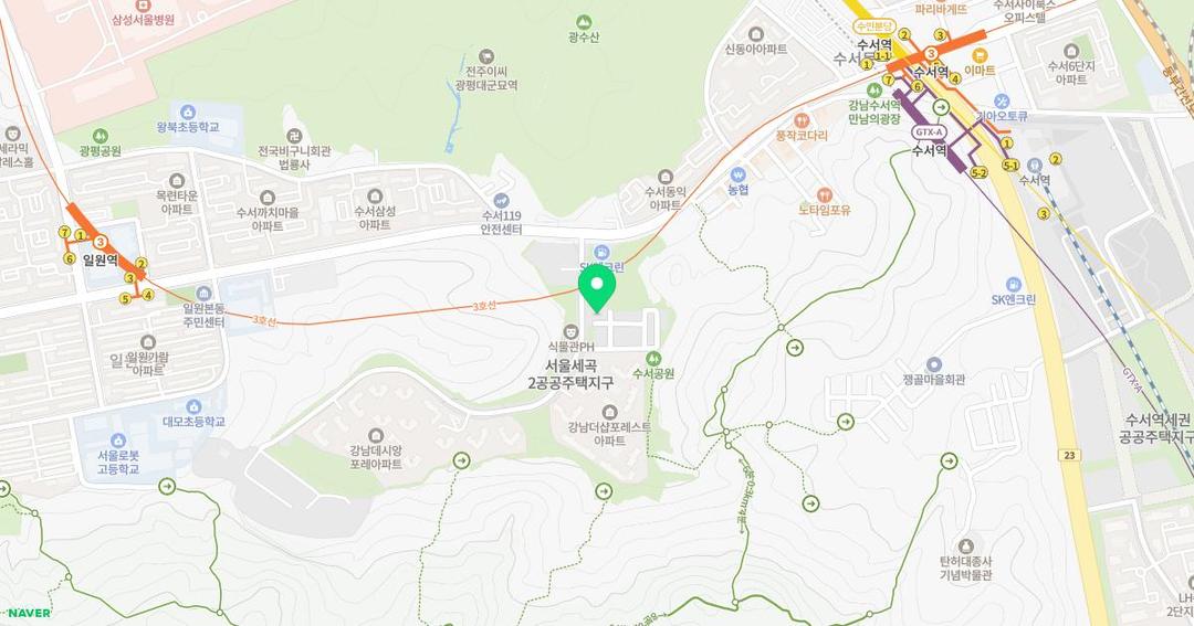 강남유정유치원 위치 지도