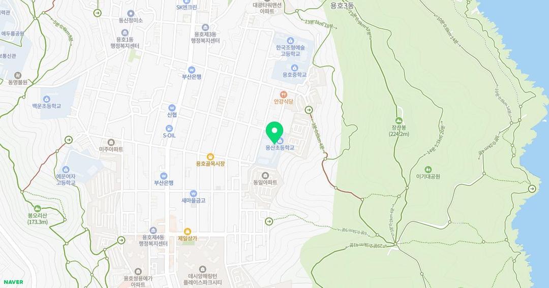 용산초등학교병설유치원 위치 지도