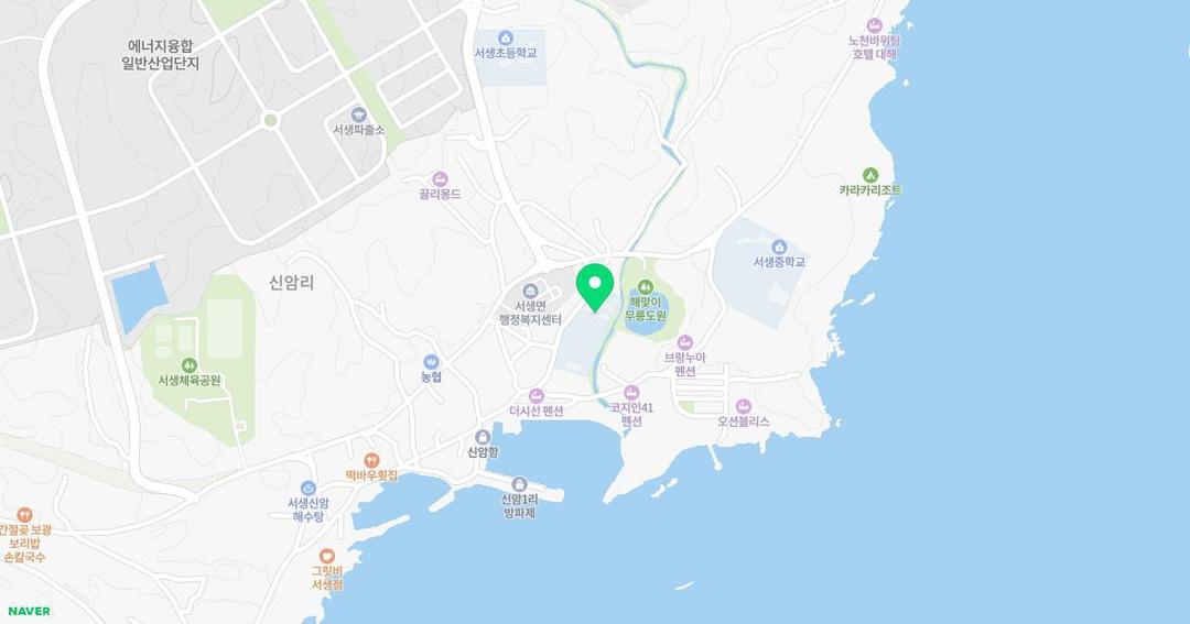 서생초등학교병설유치원 위치 지도