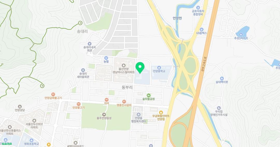 언양초등학교병설유치원 위치 지도