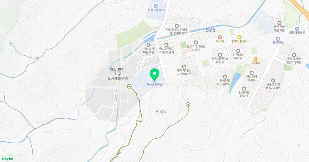 천상초등학교병설유치원 위치 지도