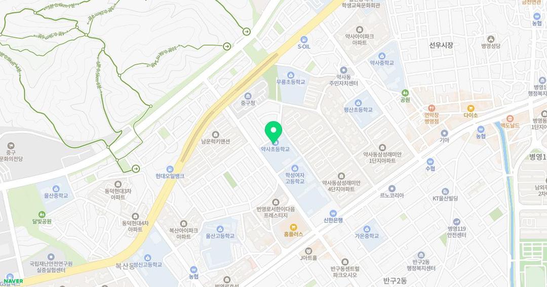 약사초등학교병설유치원 위치 지도