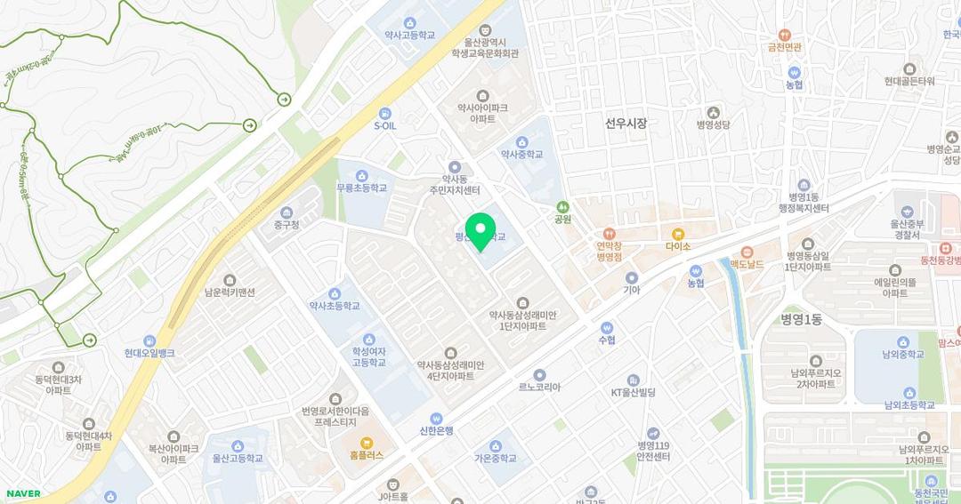 평산초등학교병설유치원 위치 지도