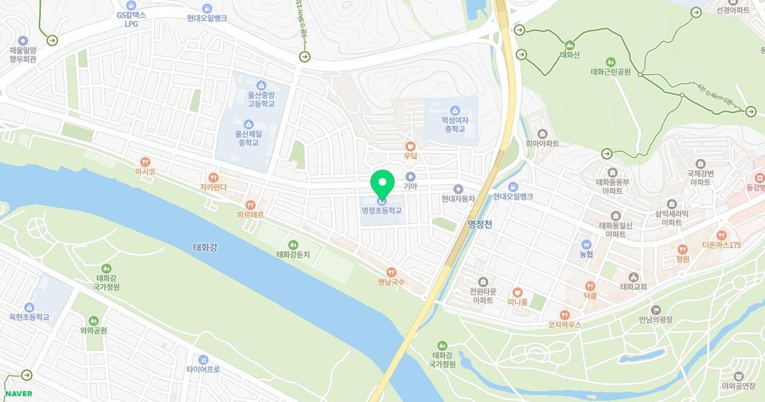 명정초등학교병설유치원 위치 지도
