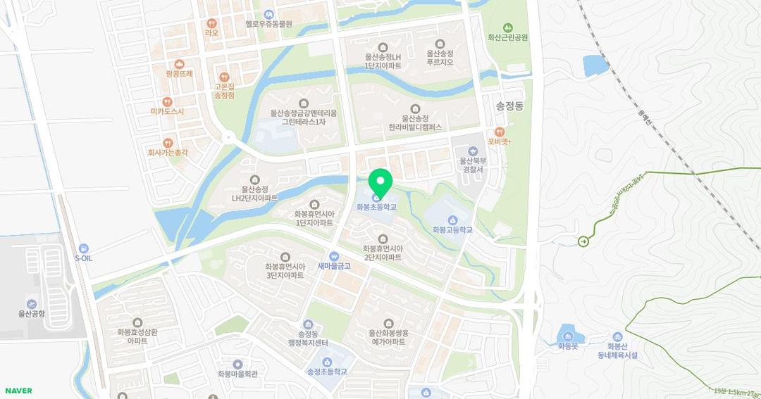 화봉초등학교병설유치원 위치 지도