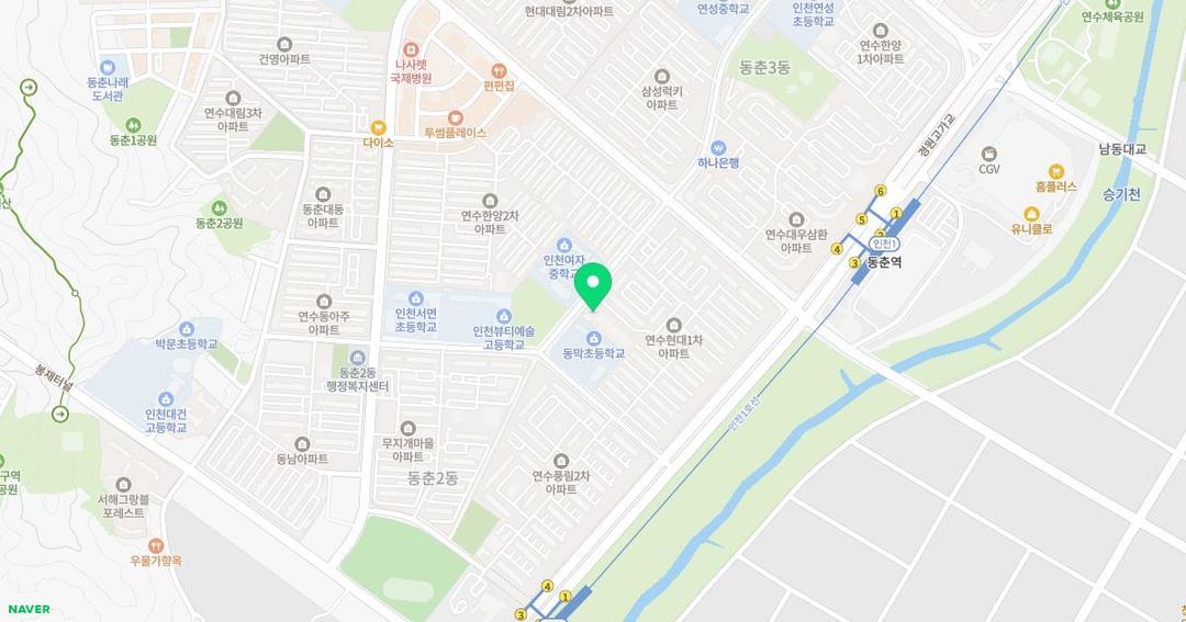 부광예능유치원 위치 지도