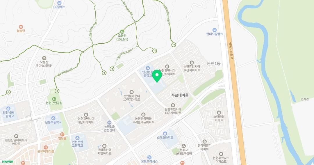 인천장도초등학교병설유치원 위치 지도