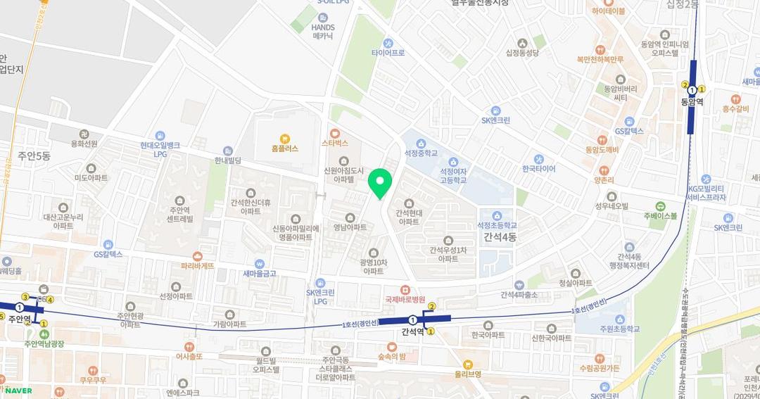 프라임명지유치원 위치 지도