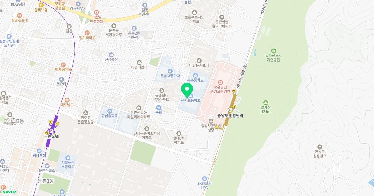 서울선린초등학교병설유치원 위치 지도