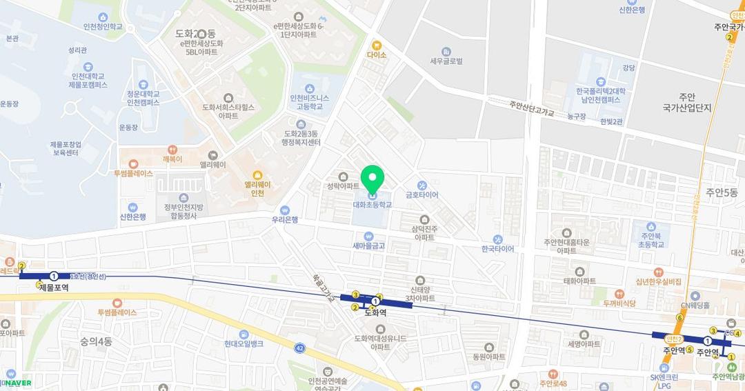 인천대화초등학교병설유치원 위치 지도