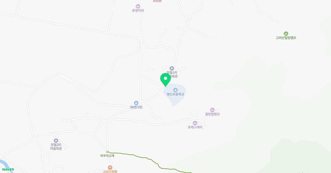 명신초등학교병설유치원 위치 지도
