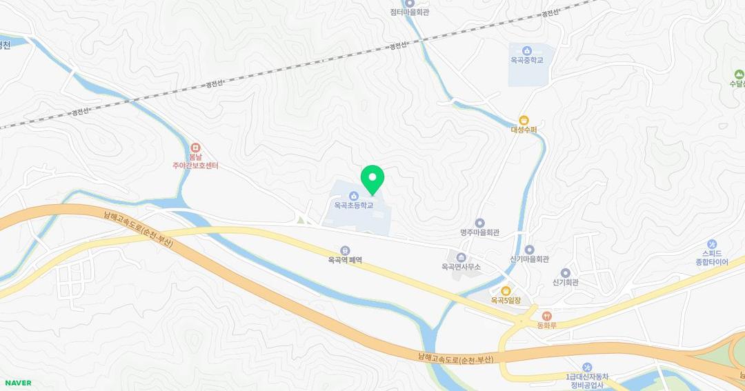 옥곡초등학교병설유치원 위치 지도