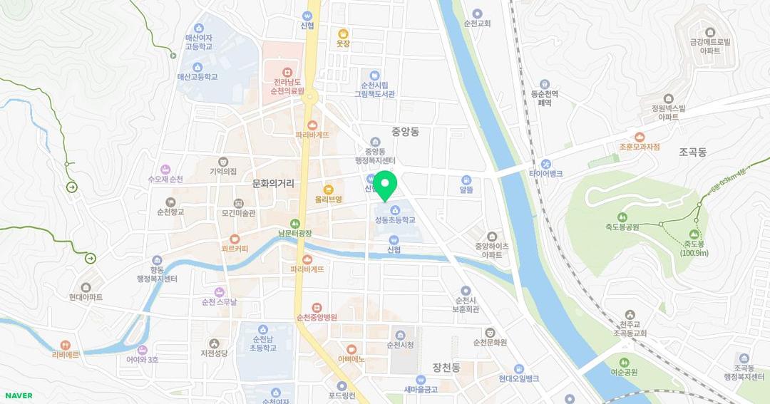 순천성동초등학교병설유치원 위치 지도