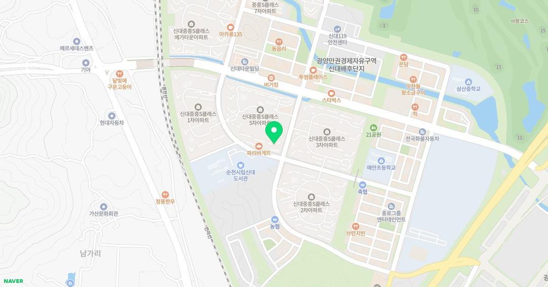 킨더캐슬유치원 위치 지도
