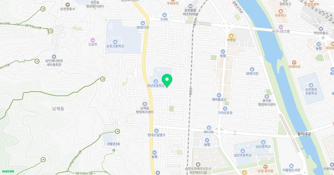 순천성남초등학교병설유치원 위치 지도