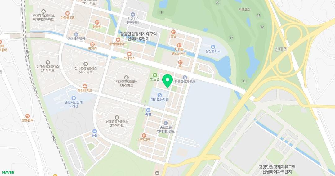 에코드림유치원 위치 지도