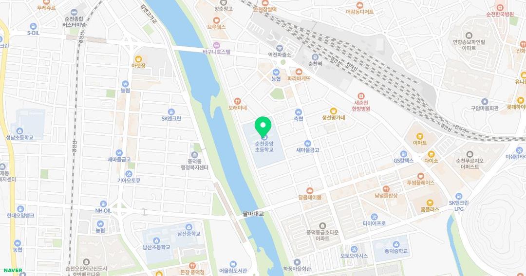순천정원유치원 위치 지도