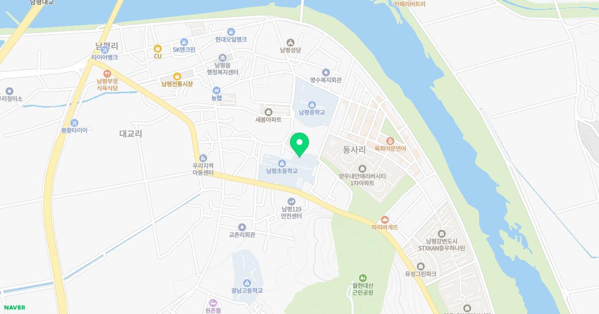 남평초등학교병설유치원 위치 지도