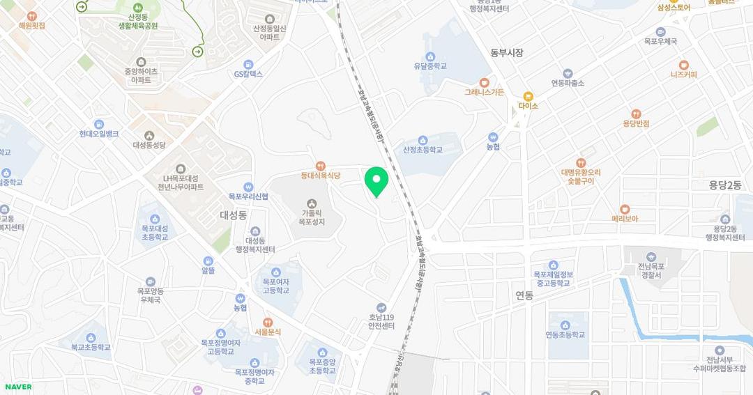 목포연동초등학교병설유치원 위치 지도