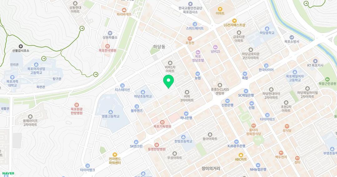 목포상동초등학교병설유치원 위치 지도