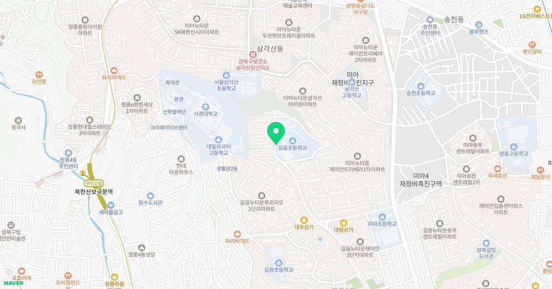 서울길음유치원 위치 지도