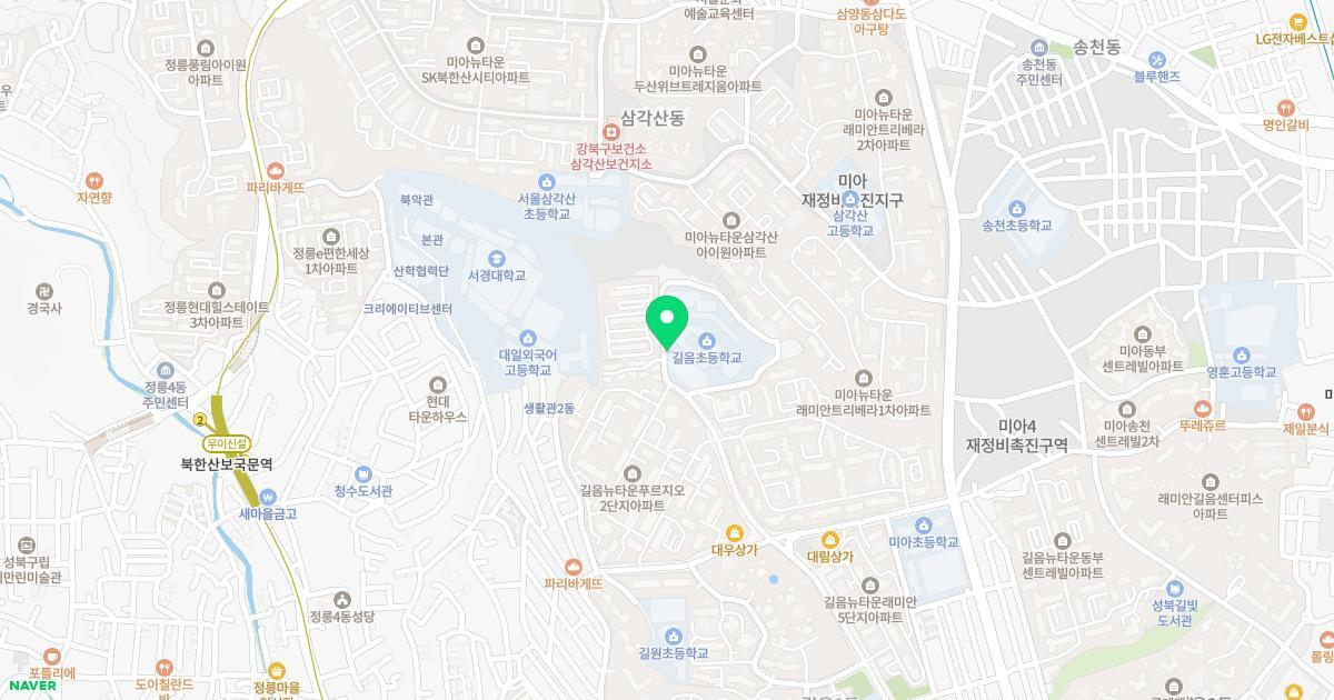 서울길음유치원 위치 지도