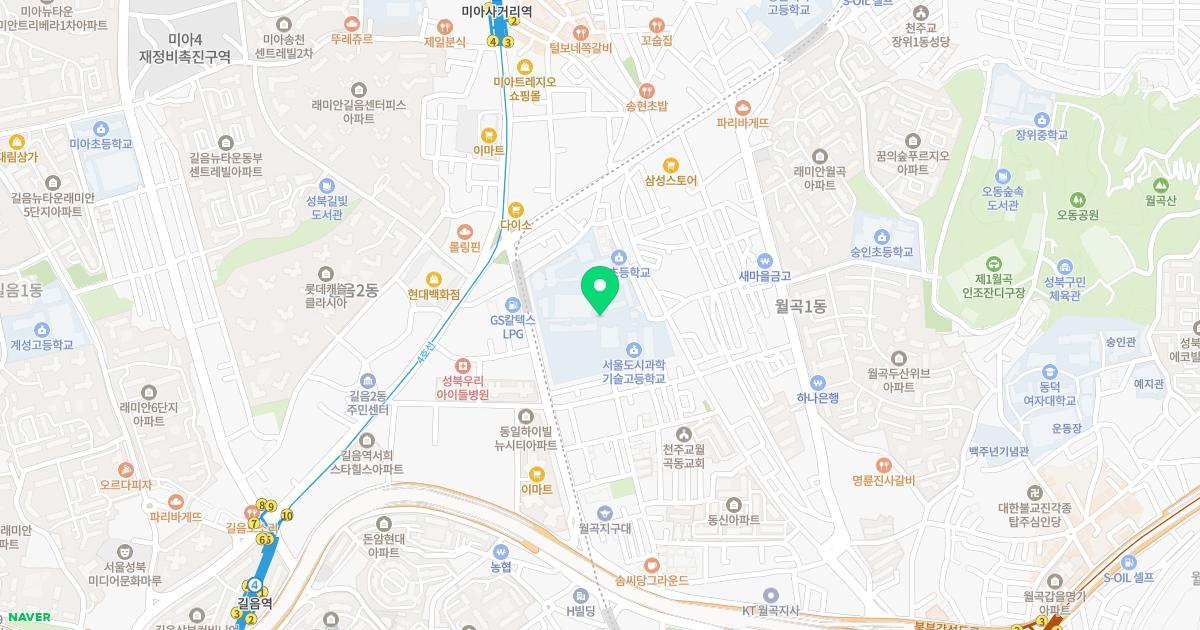 서울숭곡초등학교병설유치원 위치 지도