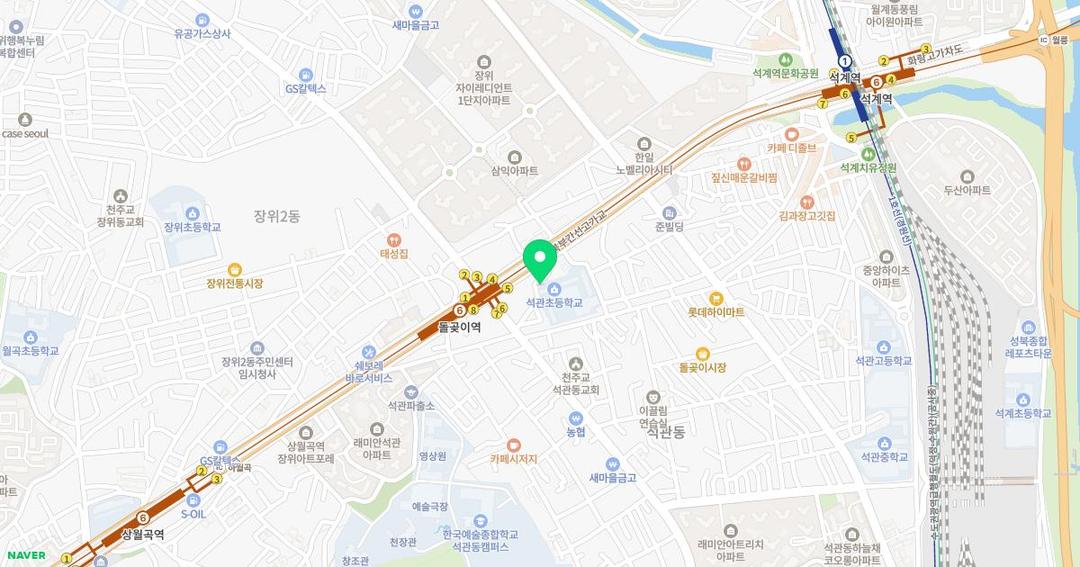 서울석관초등학교병설유치원 위치 지도