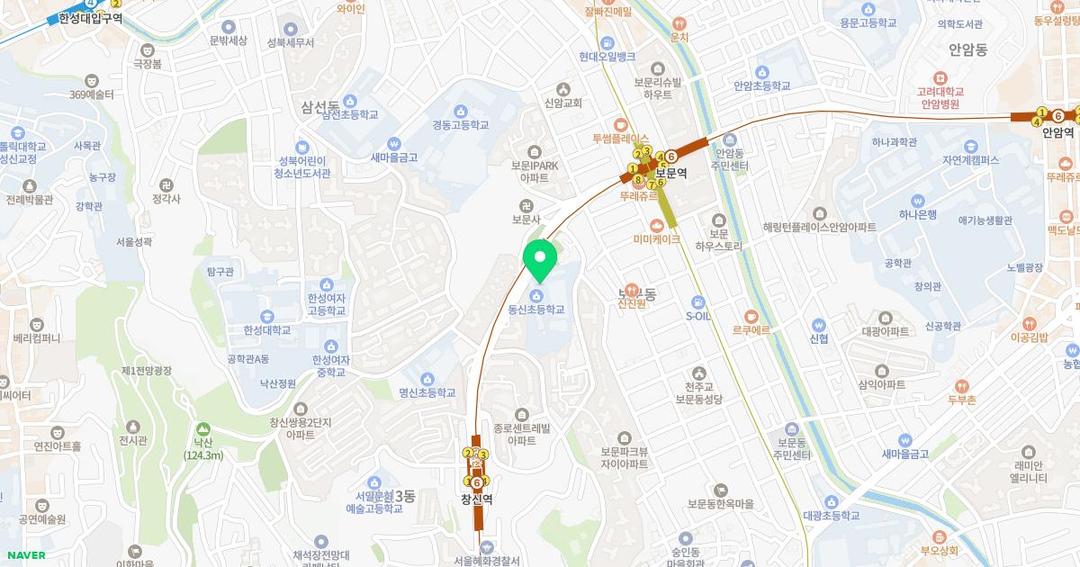 서울동신초등학교병설유치원 위치 지도
