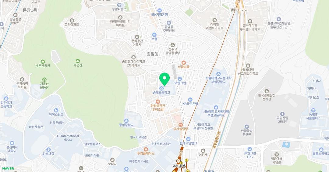 서울숭례초등학교병설유치원 위치 지도