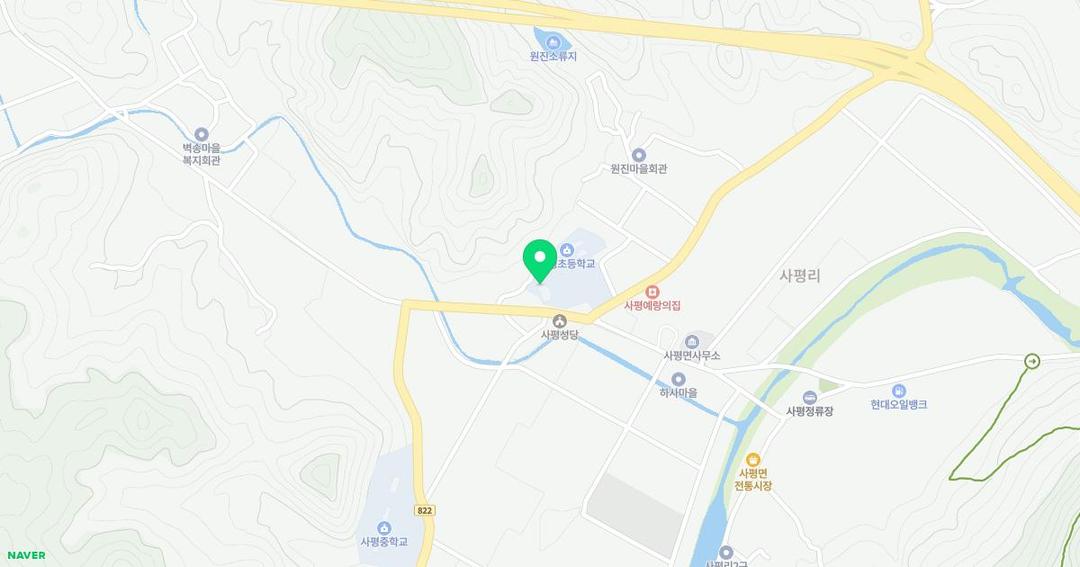 사평초등학교병설유치원 위치 지도