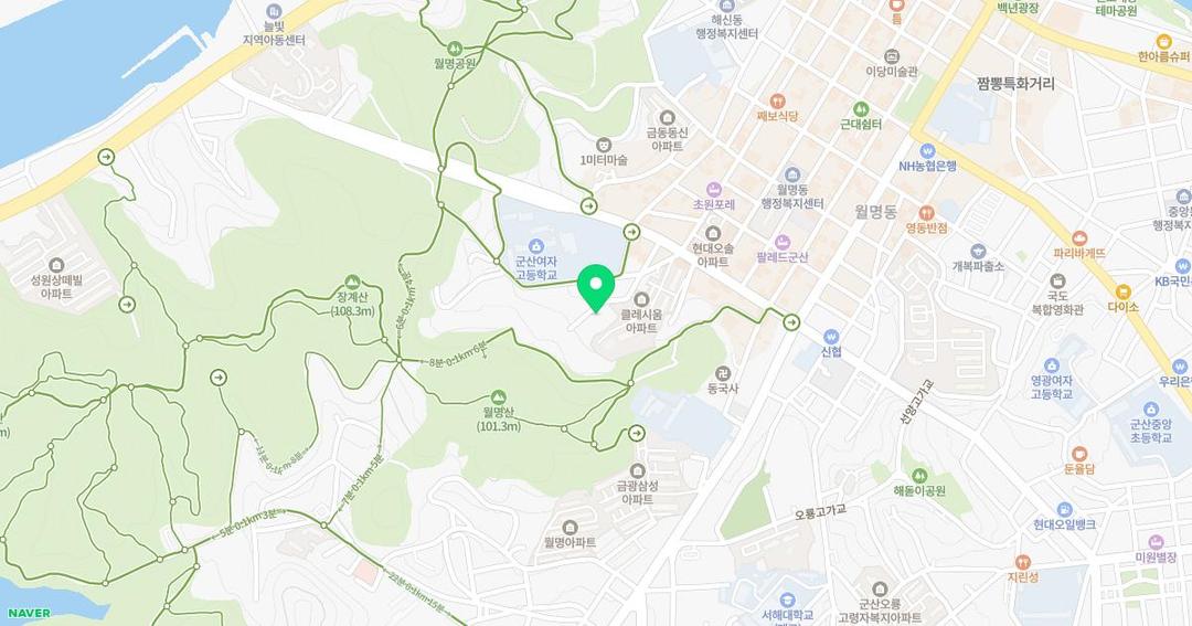 호원대학교부속유치원 위치 지도