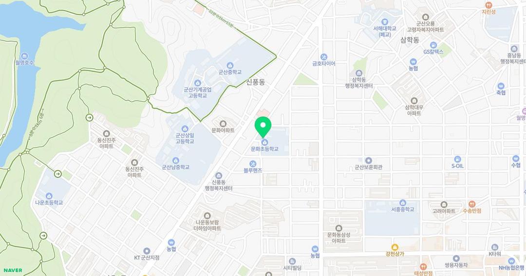 군산문화초등학교병설유치원 위치 지도
