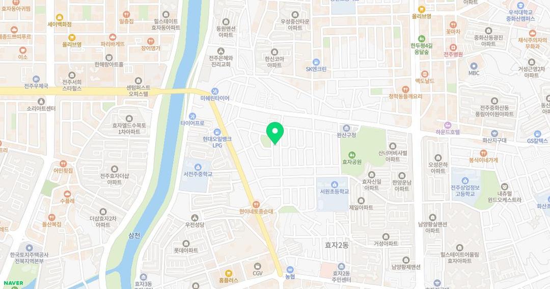 크레용재능유치원 위치 지도