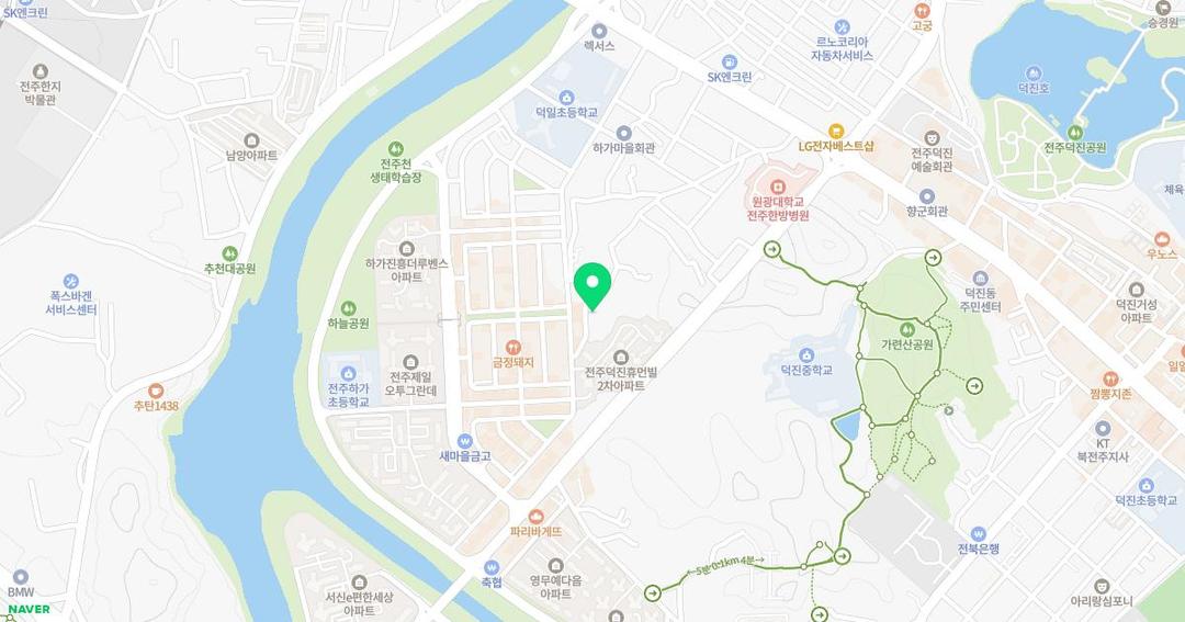 하가정원유치원 위치 지도