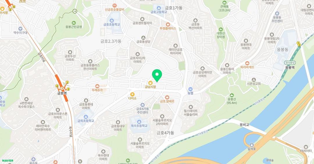 금호유치원 위치 지도