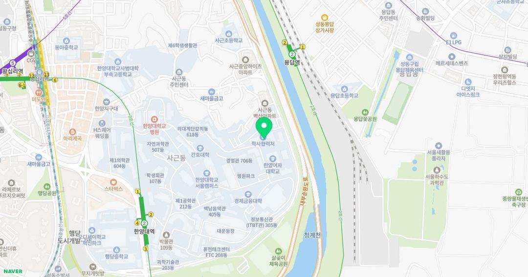 한양여자대학교부속유치원 위치 지도