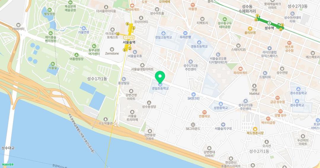 서울경일초등학교병설유치원 위치 지도