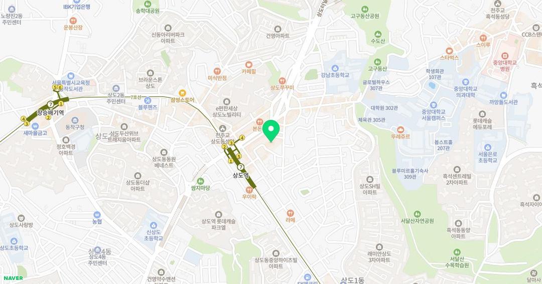 강남유치원 위치 지도