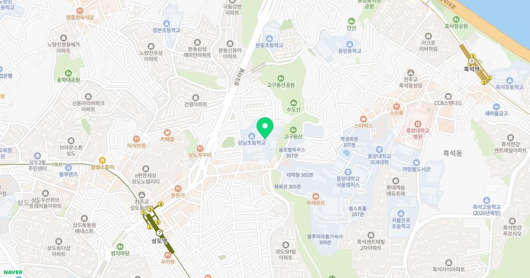 서울강남초등학교병설유치원 위치 지도