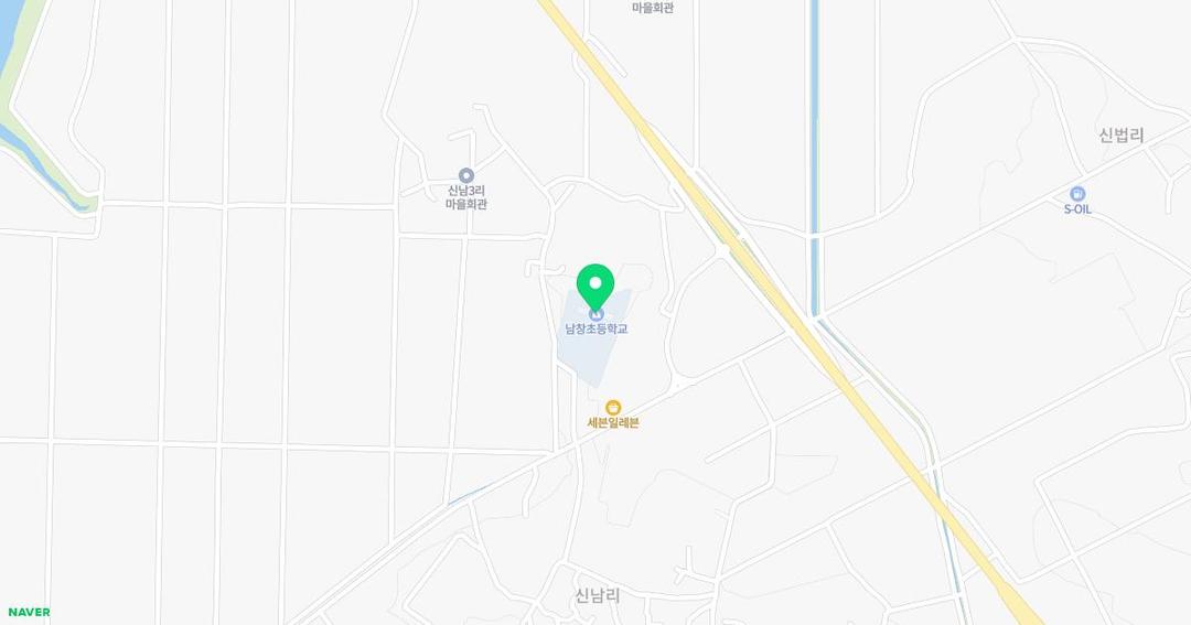 남창초등학교병설유치원 위치 지도