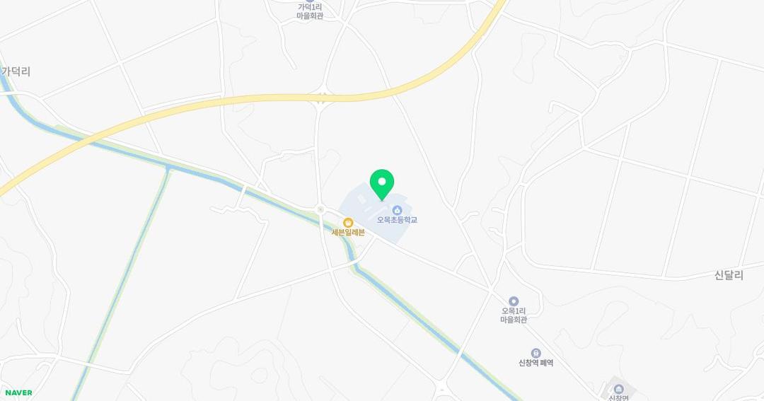 오목초등학교병설유치원 위치 지도