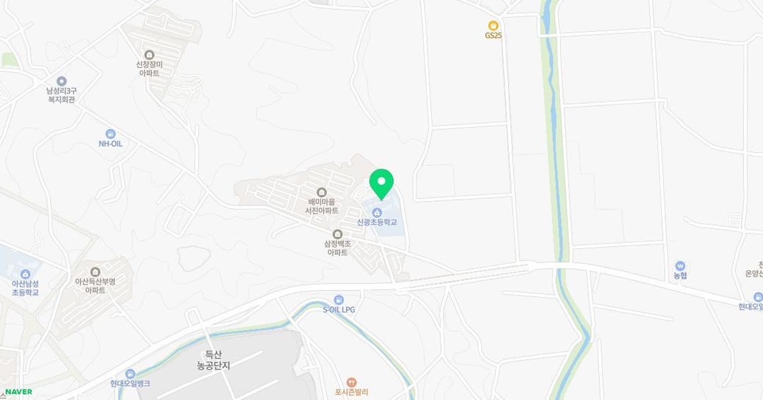신광초등학교병설유치원 위치 지도