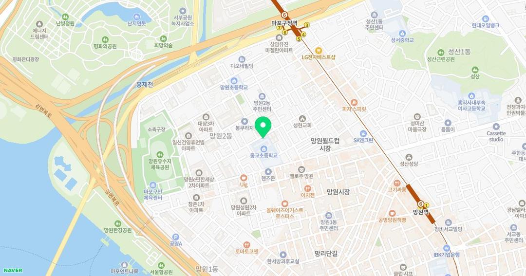 서울동교초등학교병설유치원 위치 지도